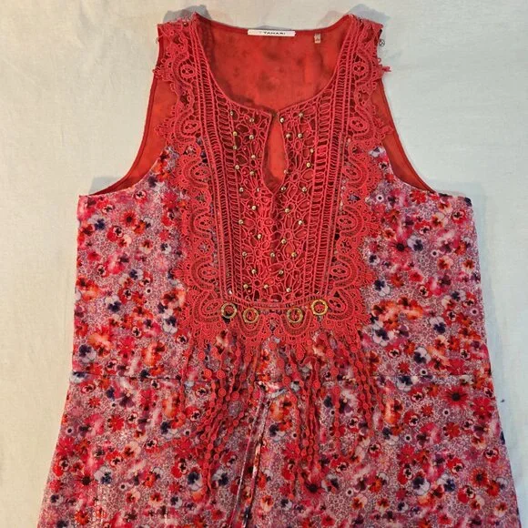 TAHARI Fairy Cottagecore Multicolor Floral Tulle Lace Dress Size 10 New NO Tags! - Picture 7 of 16